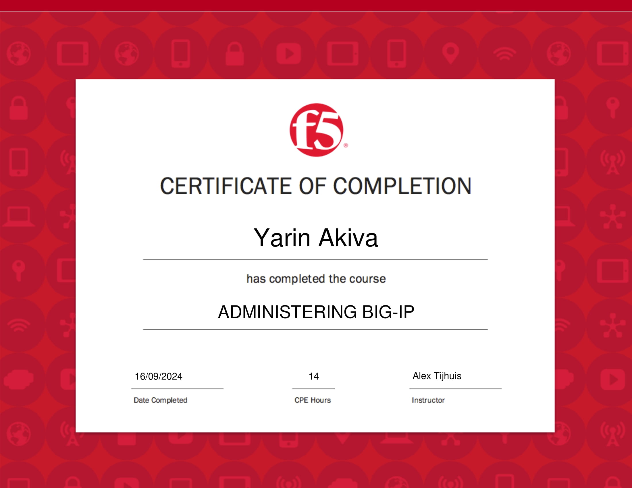 F5 BIG-IP Certificate